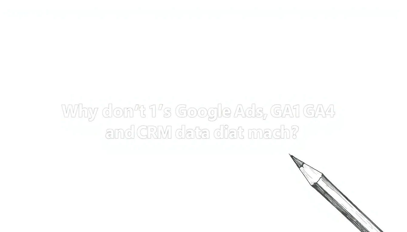MIÉRT NEM EGYEZNEK A GOOGLE ADS, GA4 ÉS CRM ADATOK?